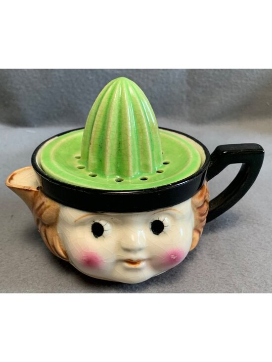 Maruto Moware Other - 1950s Figural Girl Face Juicer/Reamer Handle Spout Maruto Moware